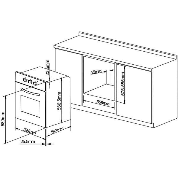 Духовой шкаф электрический Pyramida F 60 TMR