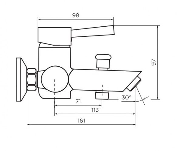 Змішувач для ванни/душу Damixa Origin Line 761000000