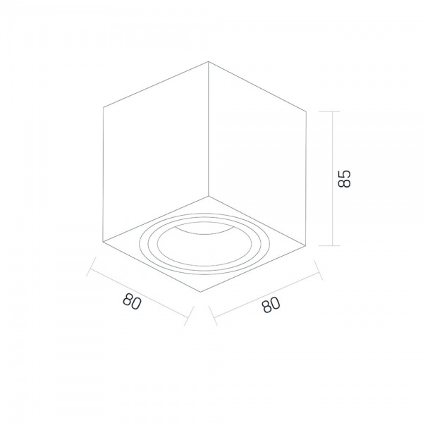 Світильник точковий Videx SPF01 GU10 білий 26819 