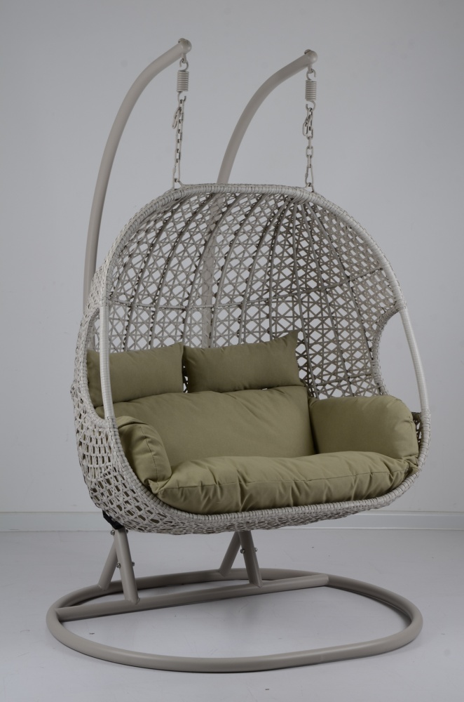 Крісло-кокон Bella Vita Тоскана подушка сіра