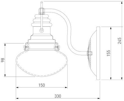 Бра Strotskis Gustavo 1x60 Вт E27 антична бронза 266/1 