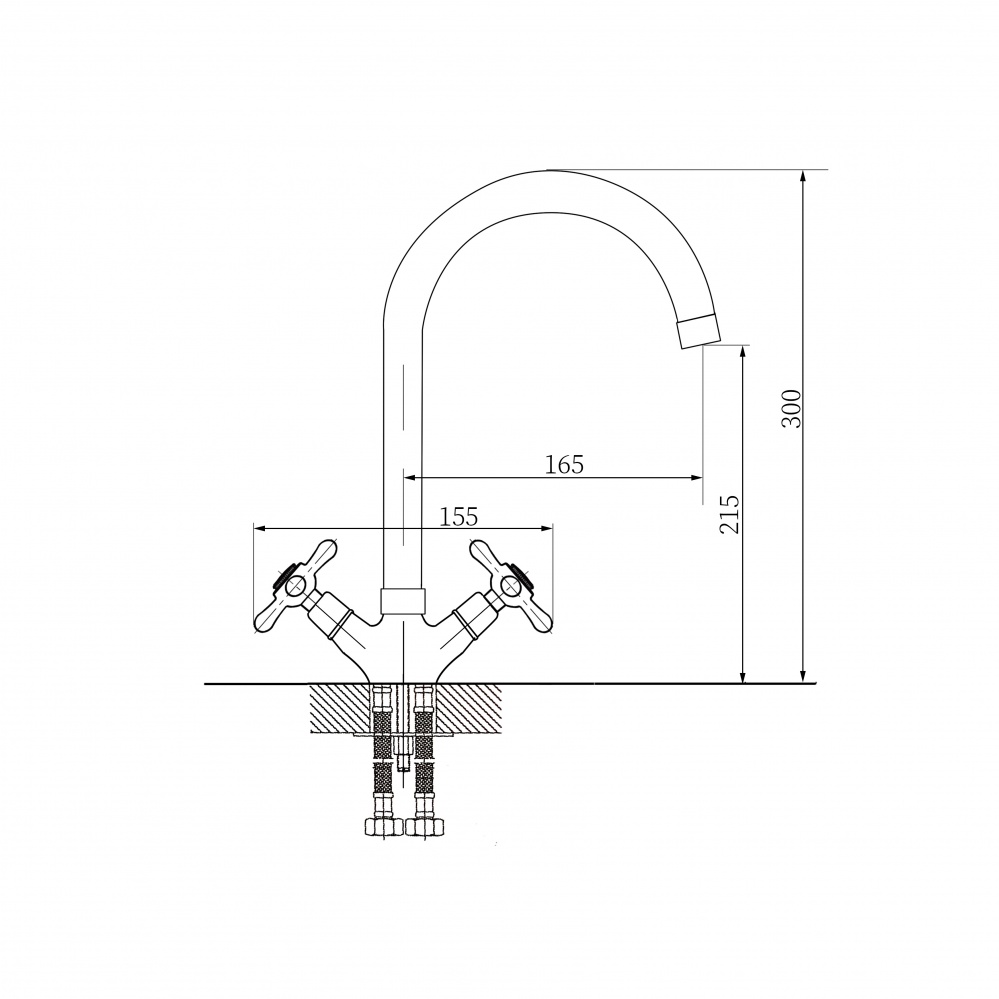 Смеситель для кухни Mixxen МЕДЕЯ-2 хром MXXI0814