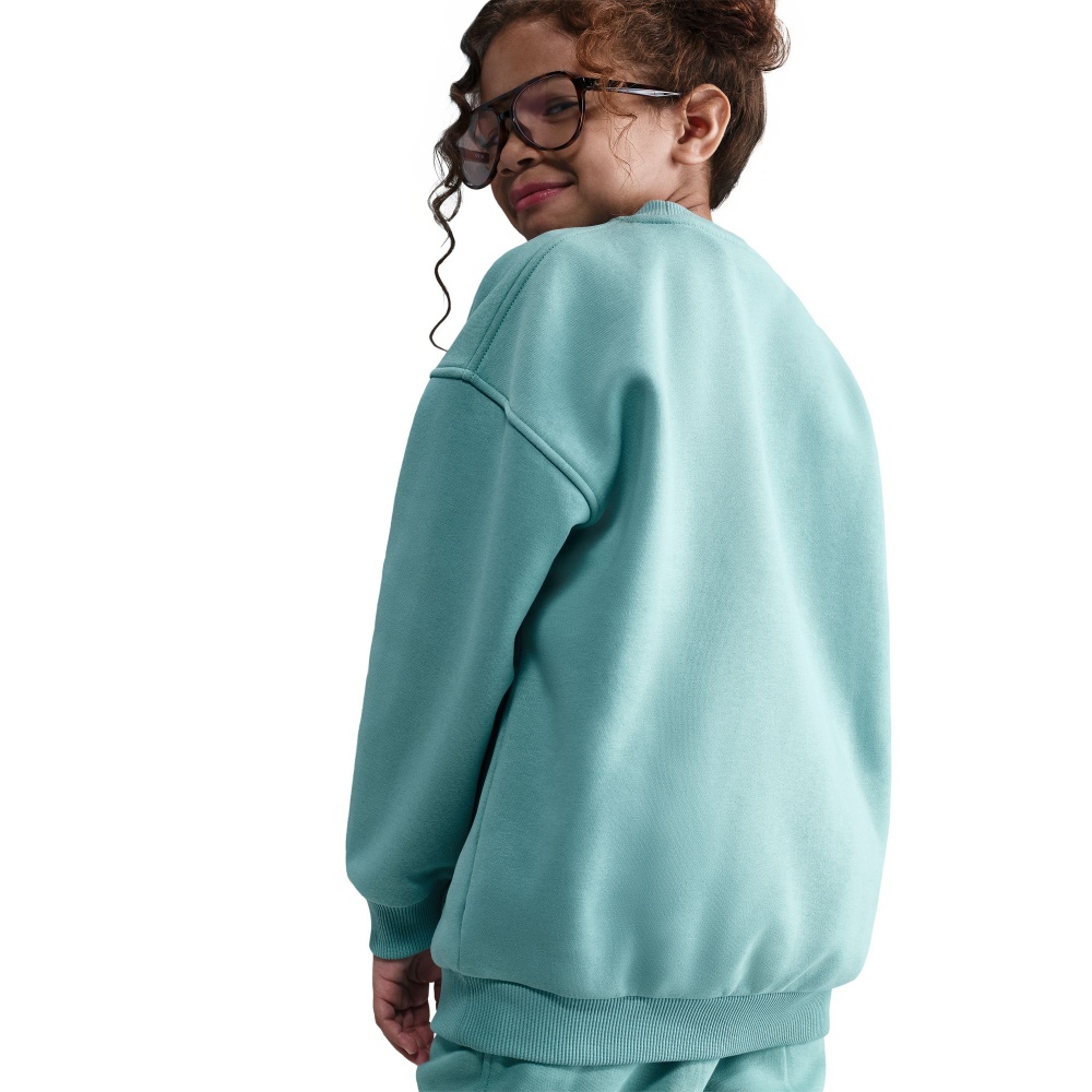 Свитшот Nike G NSW CLUB FLC OVRSZD CREW LBR FD2923-017 р.M зеленый