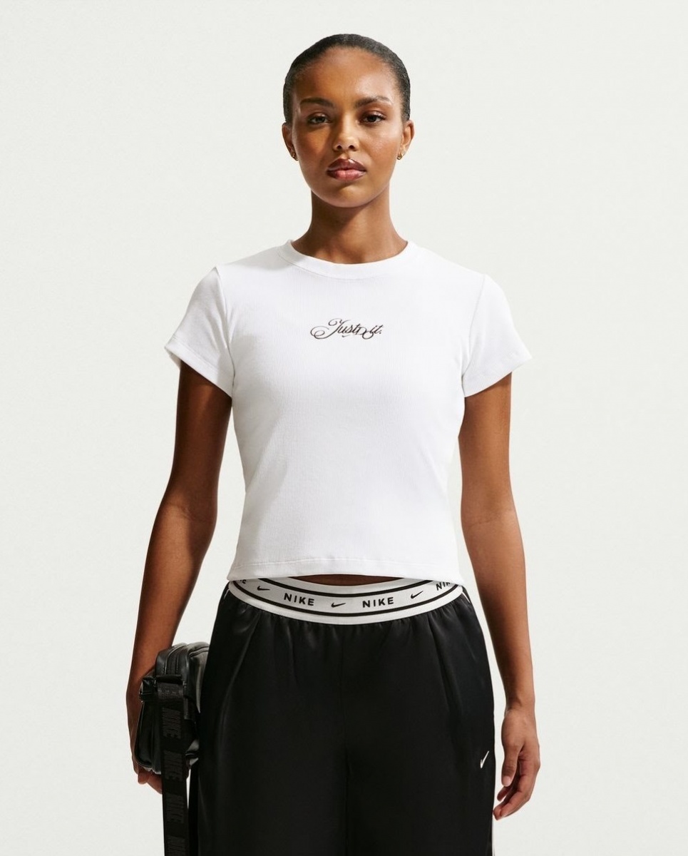 Футболка Nike W NSW RIB MOD CRP JDI TEE IH7996-100 р.M білий — фото 1