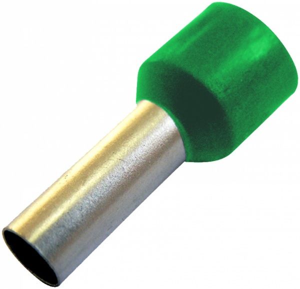 Наконечник втулковий E.NEXT e.terminal.stand.e0508.green ізольований 0,5 кв.мм 100 шт. зелений 