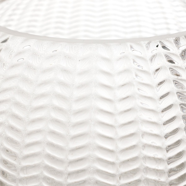 Ваза стеклянная Ball 12,5 см светло-бежевая матовая 