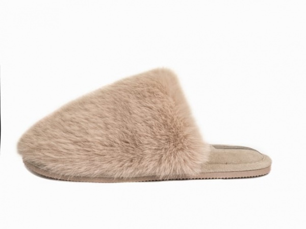 Капці домашні Twins HS-LUX хутрянi р.40 бежевий 