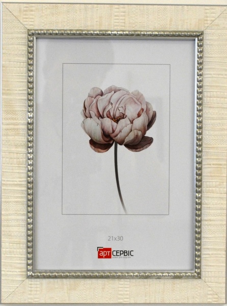 Рамка для фото Арт-Сервіс ЭА-01814 1 фото 21х30 см белый с серебристым 