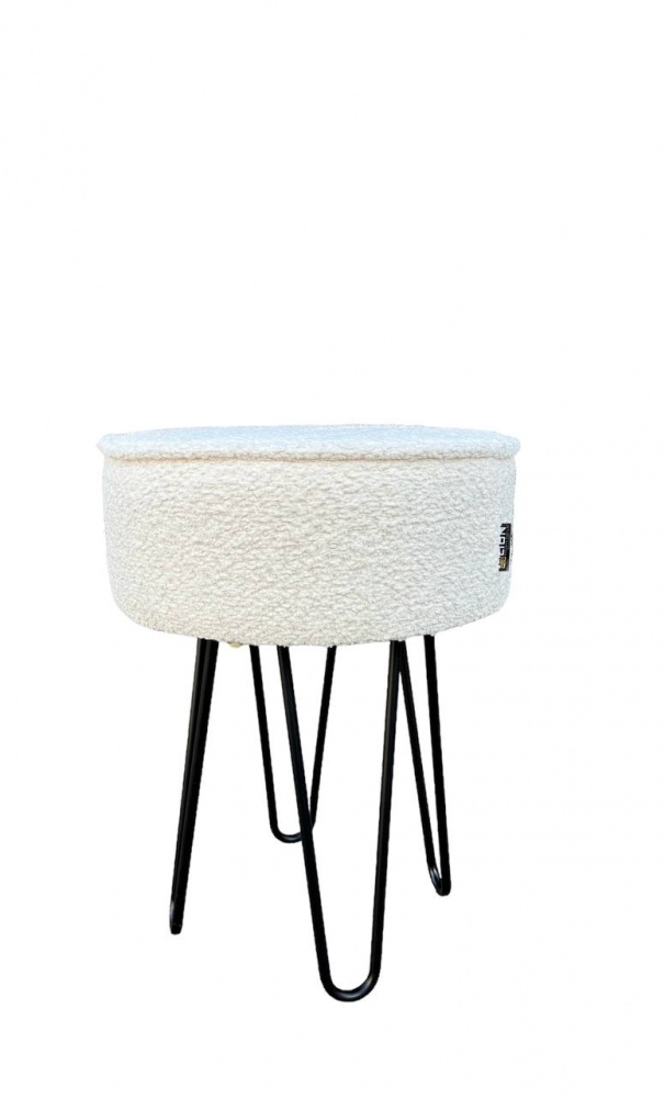 Пуф Lion Шорт-2 480х360 мм білий/чорний