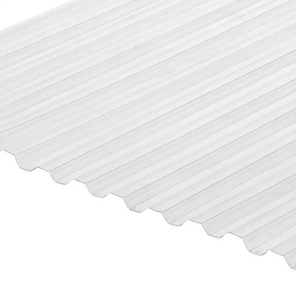 Гофрований монолітний полікарбонат Rodeca 2000х900х0,5 мм прозорий 