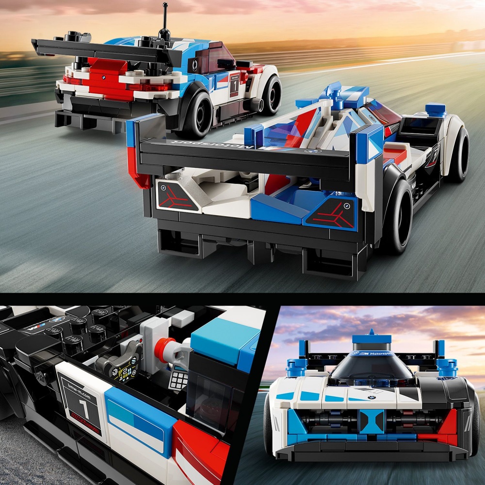 Конструктор LEGO Speed Champions Автомобили для гонки BMW M4 GT3 и BMW M Hybrid V8 76922