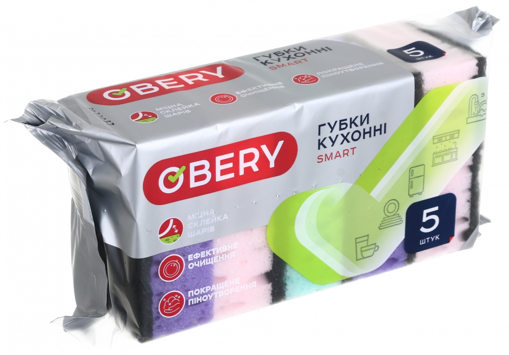 Губка для кухні OBERY SMART мульті 5 шт.