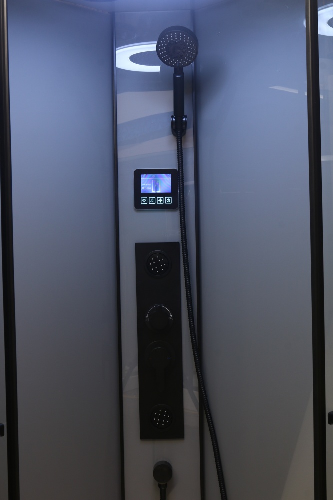 Душевой бокс EGO Pure Black Light 90x90 см K-6701