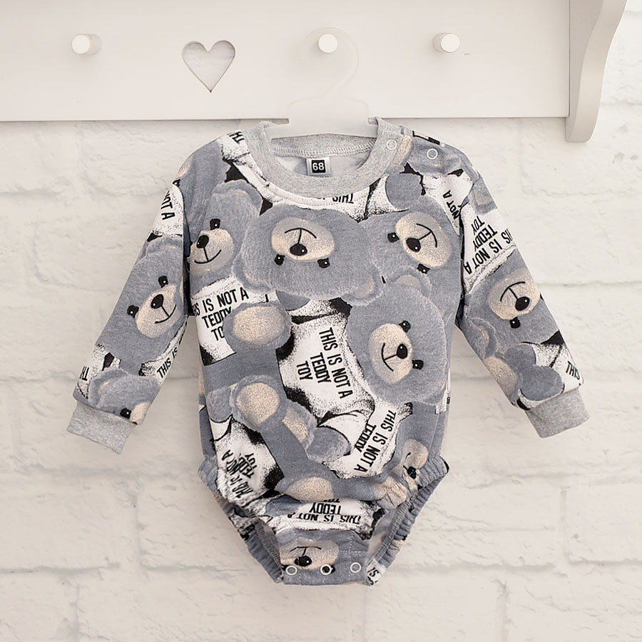 Боді-джемпер унісекс Blanka Ведмедик р.56-62 сірий 110873