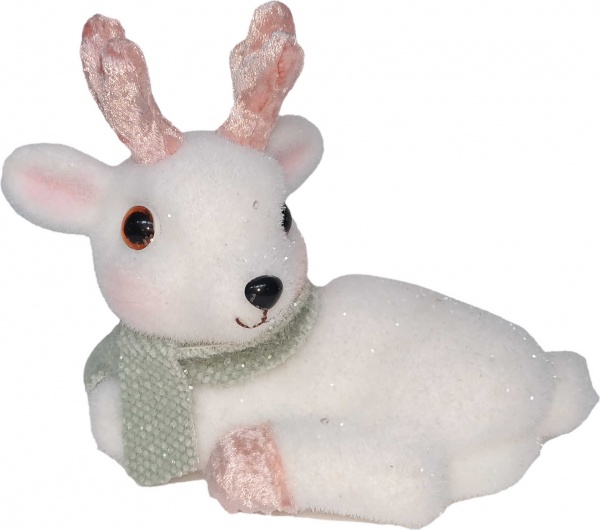 Декорация новогодняя New Star олень сидячий B910446 24 см 
