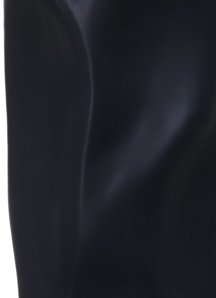 Ваза керамическая черная Rumpled 10х24 см