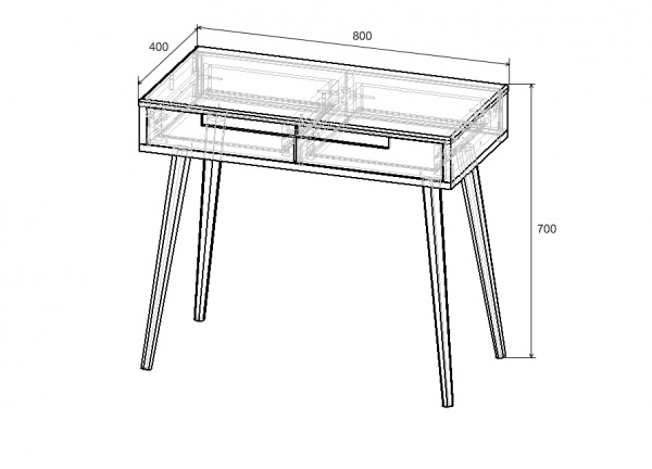Столик туалетний Луч Марсель німфея альба/сірий/білий 