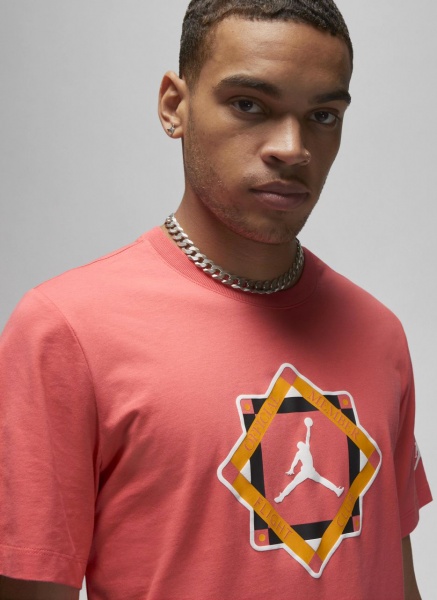 Футболка Nike M J FLT MVP GFX SS CREW DX9565-814 р.L красный