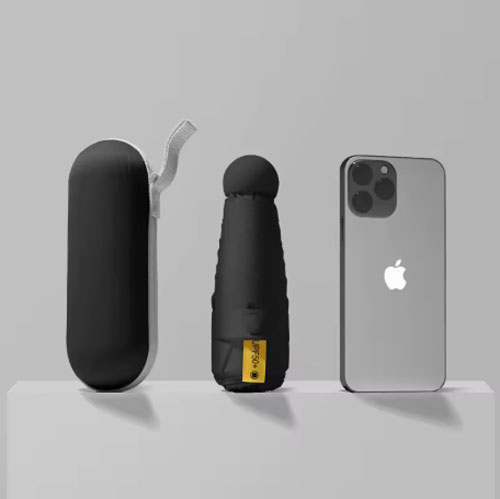 Парасолька Sensio складана кішенькова с захистом від UF промінів в кейсі NQ-1 чорний