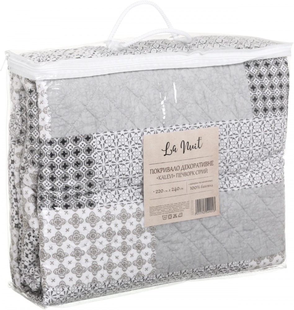 Покрывало декоративное Kalevi 220x240 см La Nuit серый