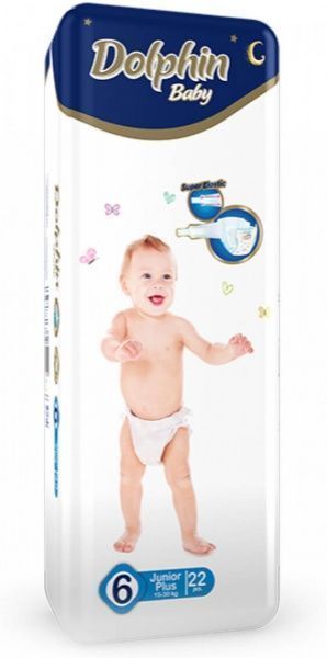 Підгузки Dolphin Junior Plus 15-30 кг 22 шт.