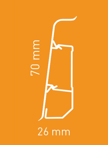 Плінтус ПВХ Arbiton INDO дуб лінгбург 70x2500 мм 