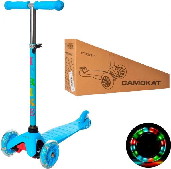 Самокат iTrike Mini BB 3-013-4-BL (BB 3-013-4) голубой 