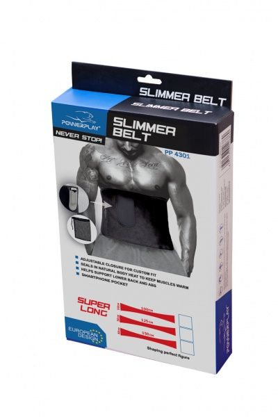 Пояс для схуднення PowerPlay PP_4301_Black_125 30x100 см 