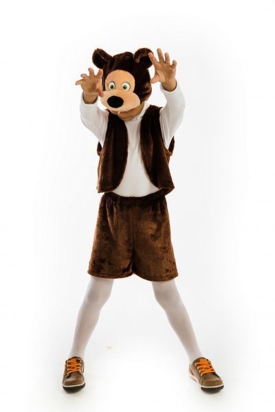 Костюм карнавальний КАРНАВАЛІЯ Ведмедик бурий 4-7 років р.116-122 коричневий 