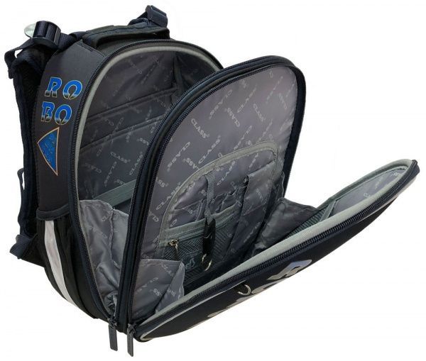 Рюкзак каркасный CLASS SchoolCase Mini Robowars 2 отделения 2107C
