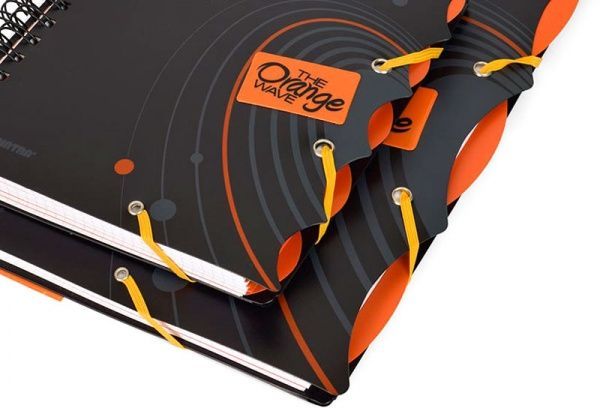 Блокнот Orange A4 90 листов черно-оранжевый с рисунком Mintra