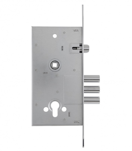 Дверний замок вхідний SANTOS 1-WAY DIN 252RL-C NC UNIV BS60 мм 85 мм нікель сатин