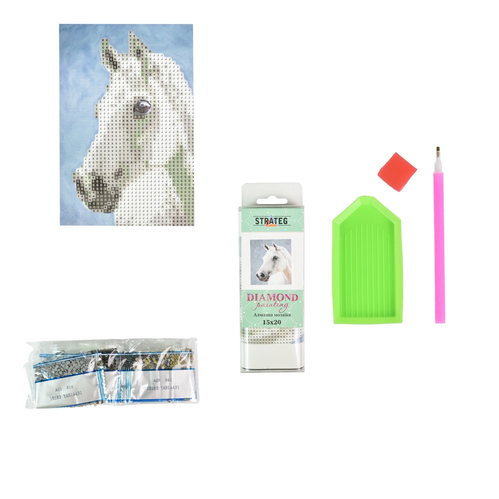Алмазная мозаика 15х20 см в ассортименте Strateg