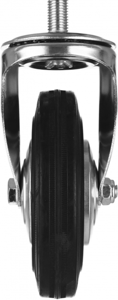 Колесо d160 мм резиновое поворотное с резьбовым штырем M16