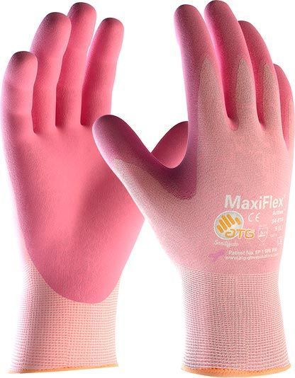 Перчатки ATG MaxiFlex Active защитные с витамином Е и алоэ вера с покрытием нитрил M (8) 34-814