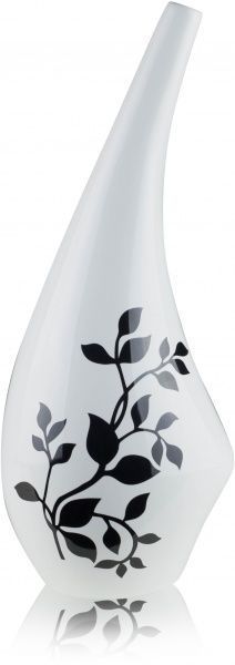 Ваза 2107 біла з чорним листям Eterna