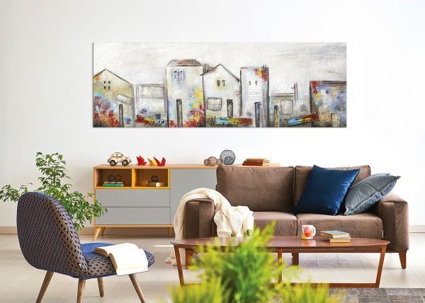Картина Городской пейзаж 50x150 см Юрис Проф Арт 