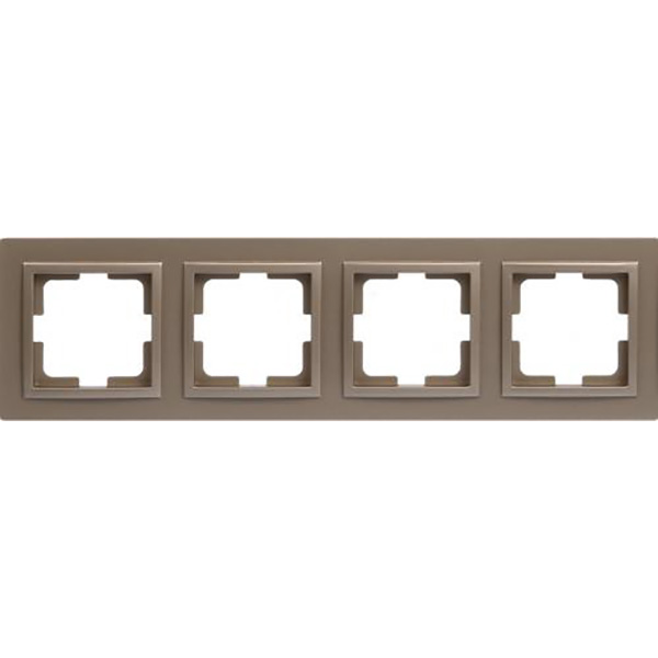 Рамка чотиримісна Mono Despina універсальна титан 102-220000-163