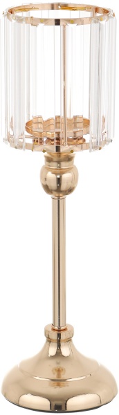 Подсвечник для широкой свечи Золото 12х12х37 см