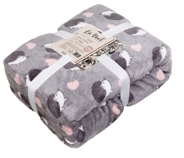 Плед Frannel Hedgehog 220x200 см сірий La Nuit 