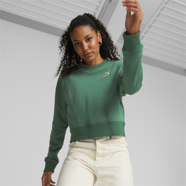 Свитшот Puma CLASSICS CREW TR 53806037 р. XS зеленый