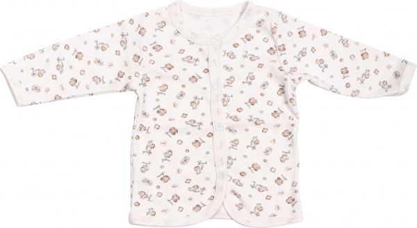 Кофточка детская унисекс GABBI Зверюшки KF-23-1 р.62 белый с принтом 13644 