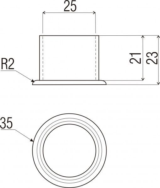 Заглушка для трубы R-15 внешняя