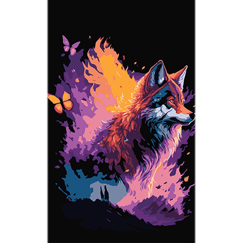 Набір для розпису за номерами Strateg на чорному фоні в асортименті 50х25 см