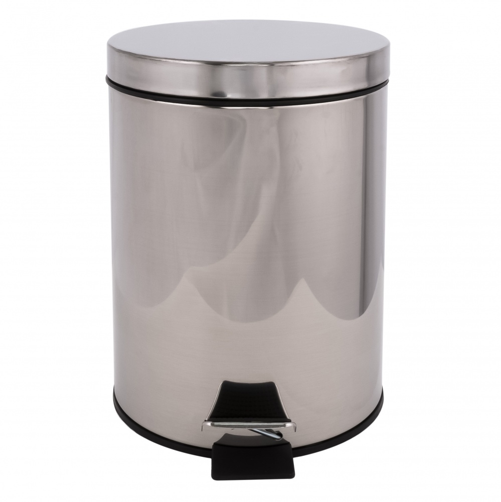 Відро для ванної AlexValex з педаллю 5 л, нержавіюча сталь