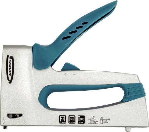 Степлер Gross 41002 6-16 мм, регулювання, цвяхи