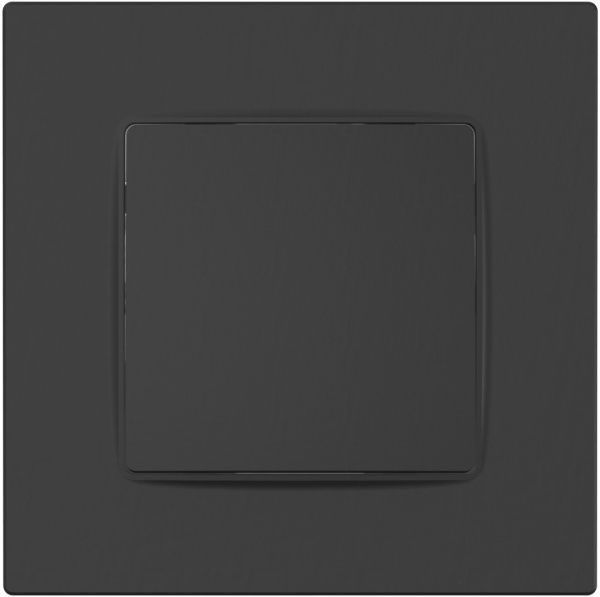Выключатель одноклавишный Plank Electrotechnic Classic/Nordic без подсветки 10 А 250В антрацит PLK0111241