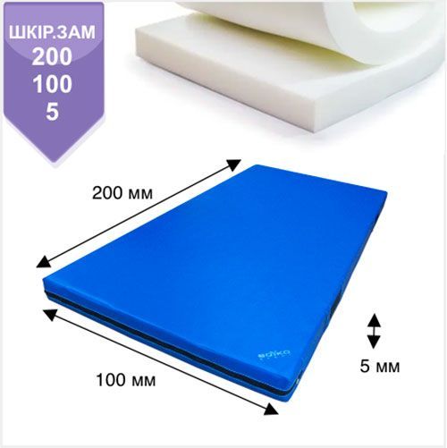 Мат гімнастичний BOYKO SPORT 100x200x5 см bs4012101004 синій