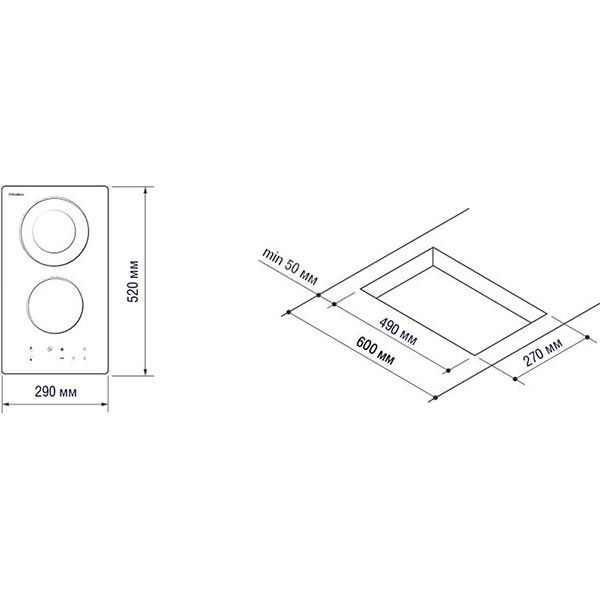 Варильна поверхня електрична Pyramida CFEA 320 B/R