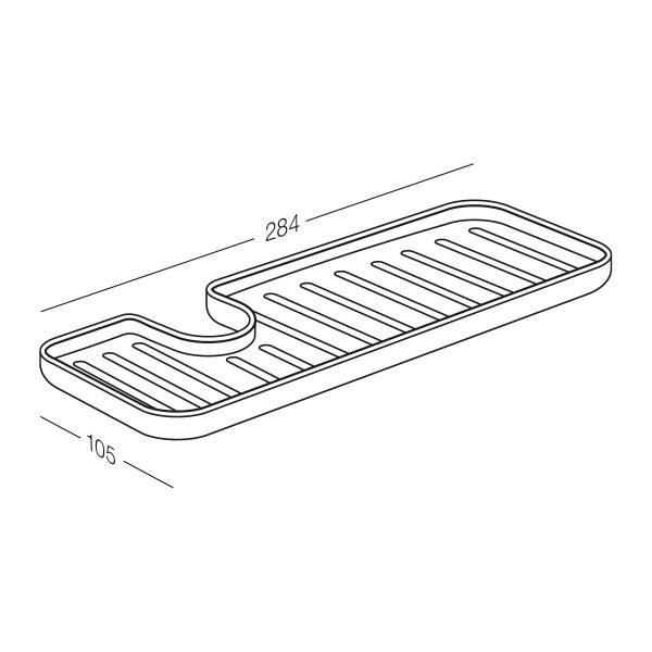 Полка MVM BP-23 черная с фиксатором 
